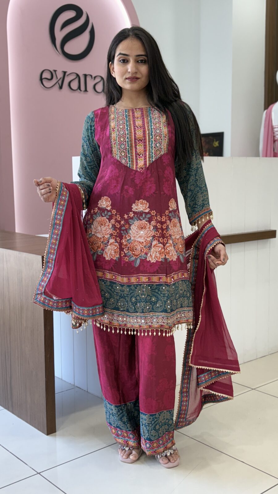 Plazo with chiffon dupatta - Image 3