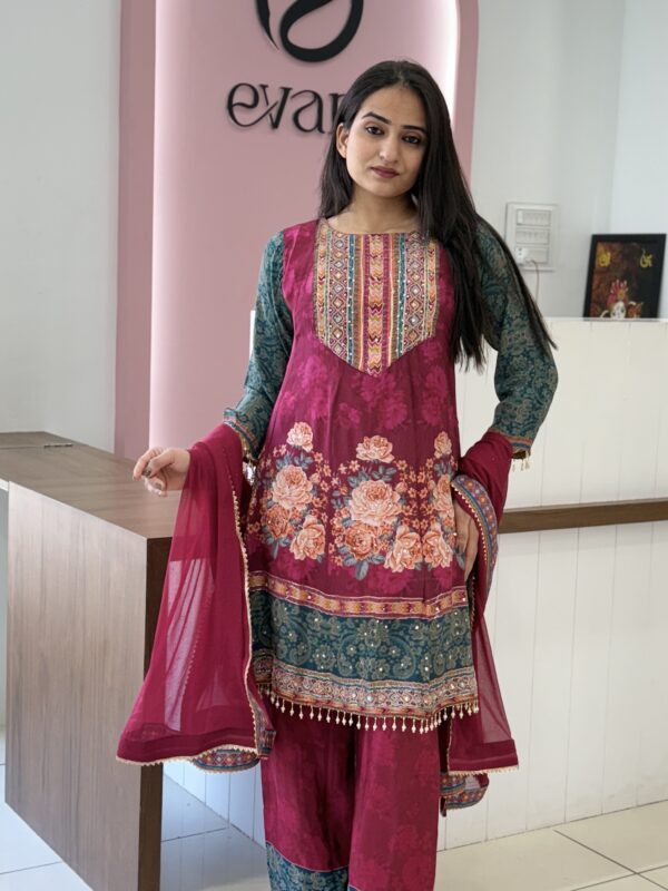 Plazo with chiffon dupatta