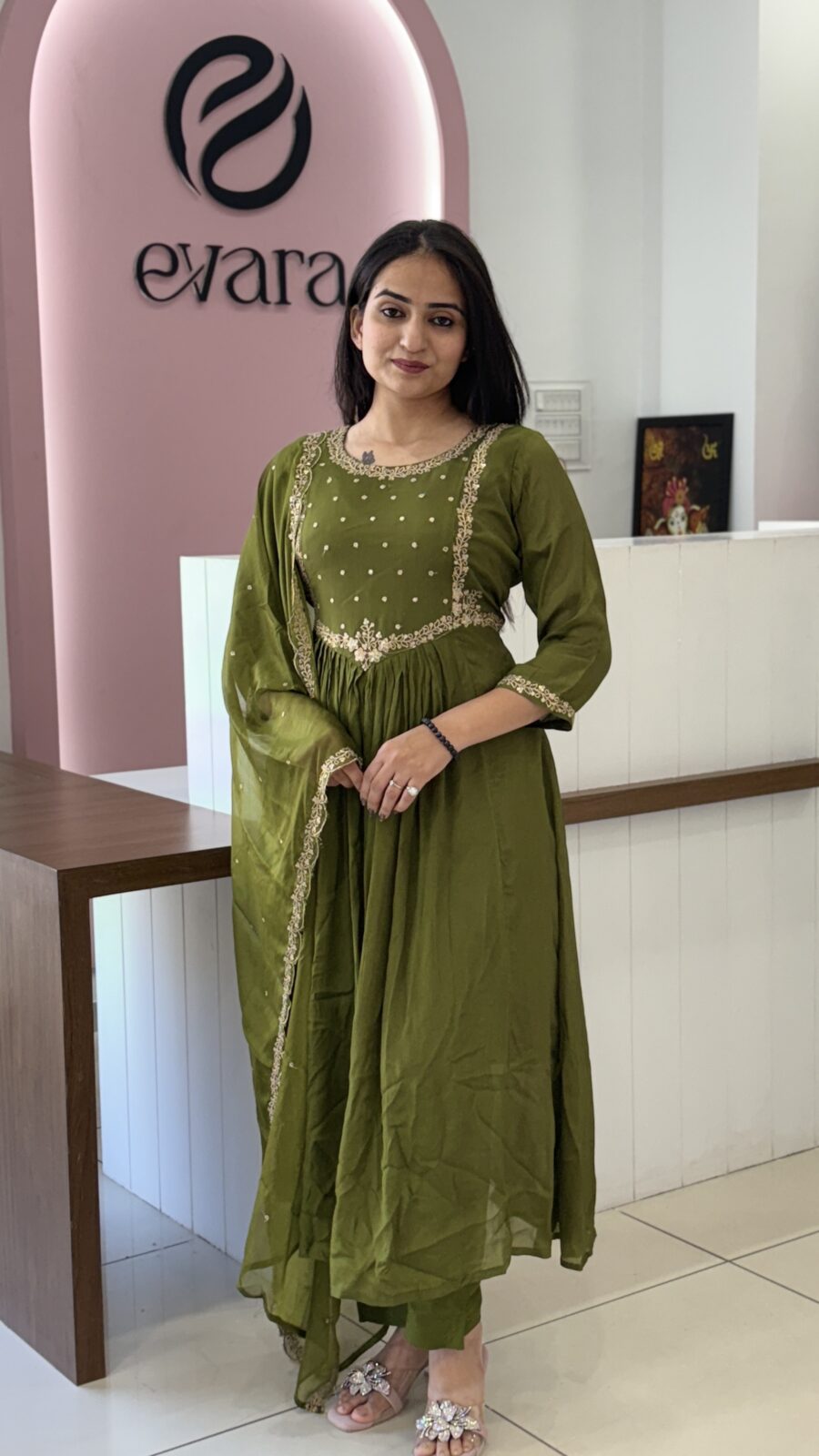 kurti set with embroidery work