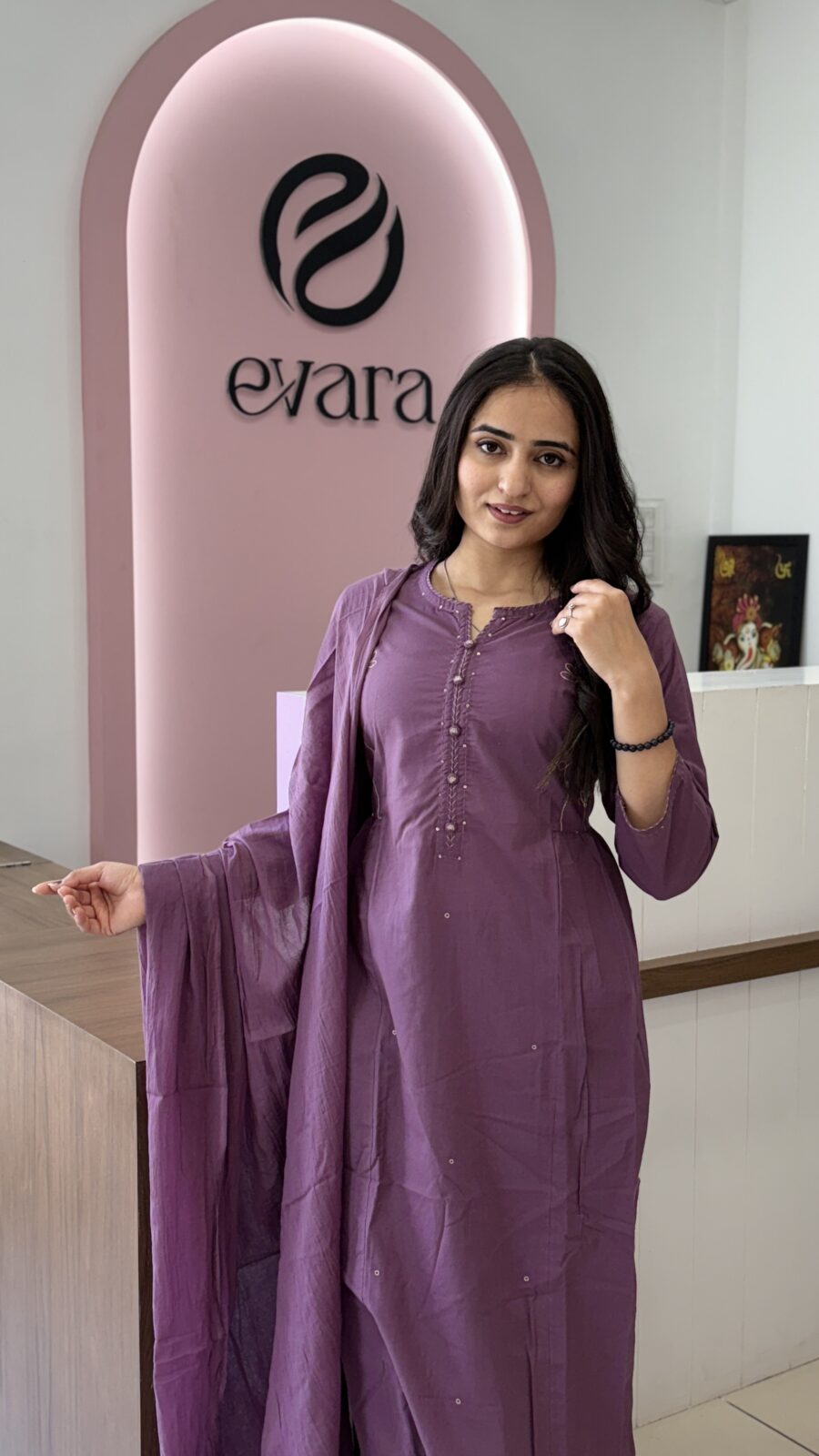 Pyazi Cotton - 3Piece Kurti Set - Image 2