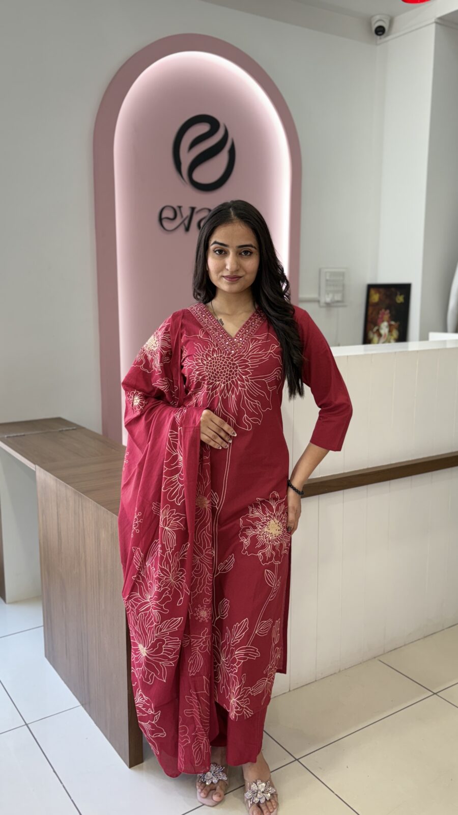 Cotton - 3Piece Kurti Set