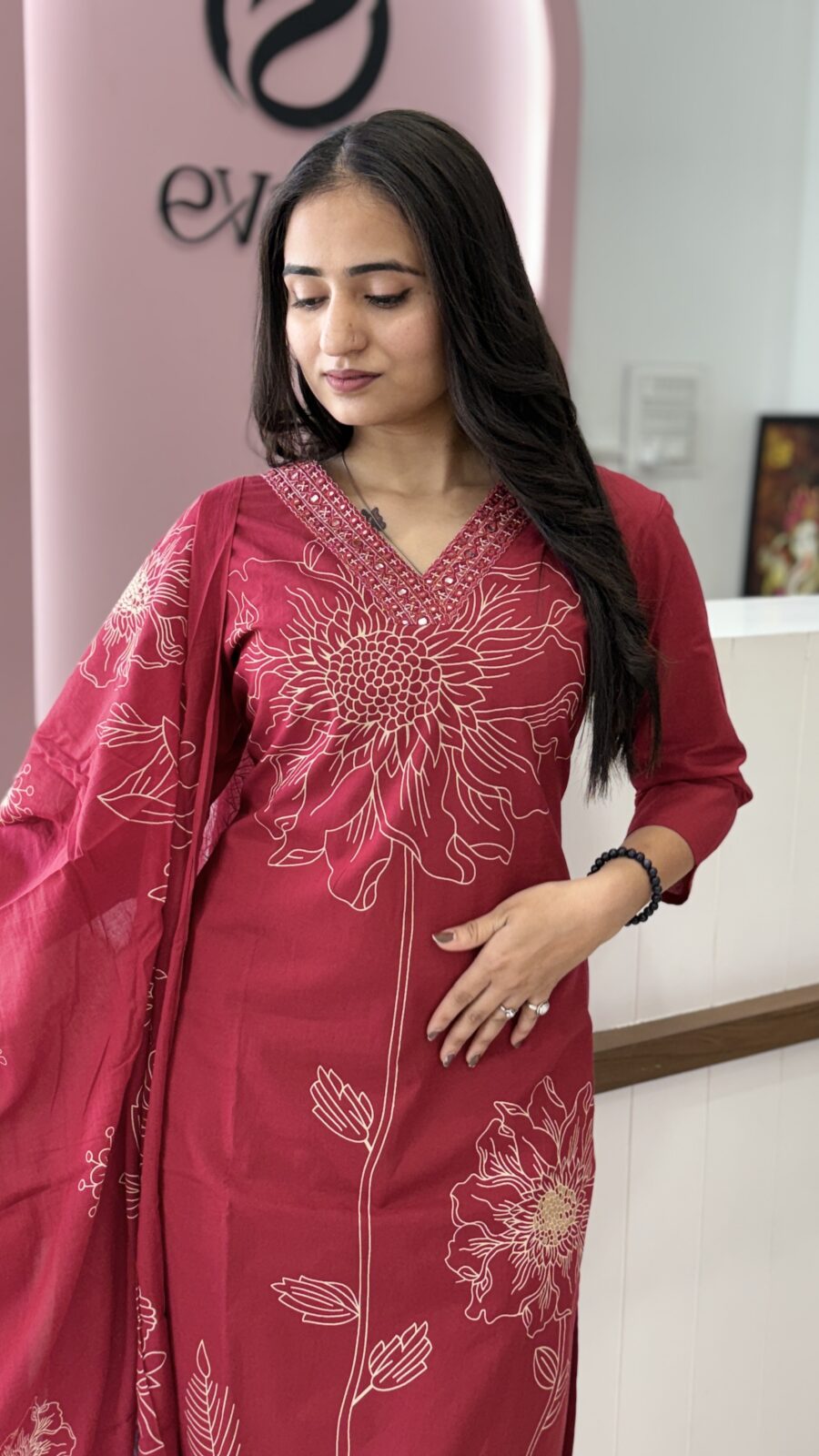Cotton - 3Piece Kurti Set - Image 2