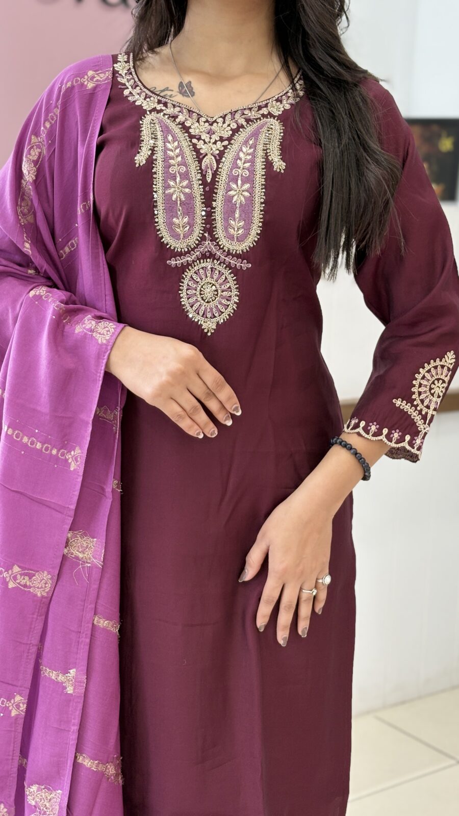 Roman Silk - 3 Piece Kurti Set - Image 3