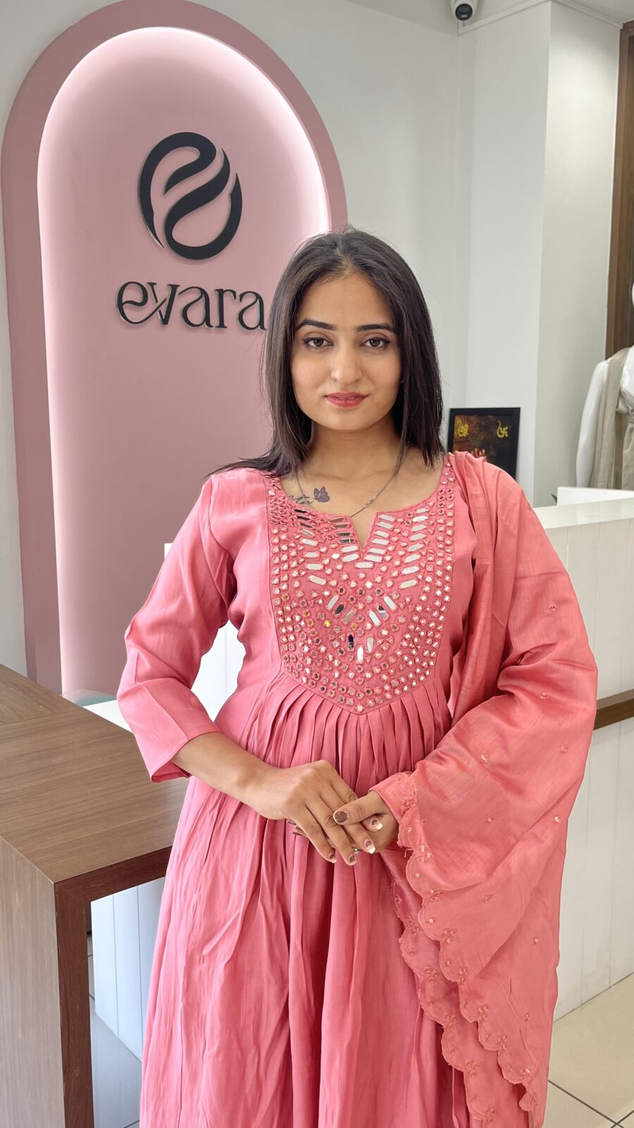Roman Silk Mirror-Embellished Suit Set - Image 2