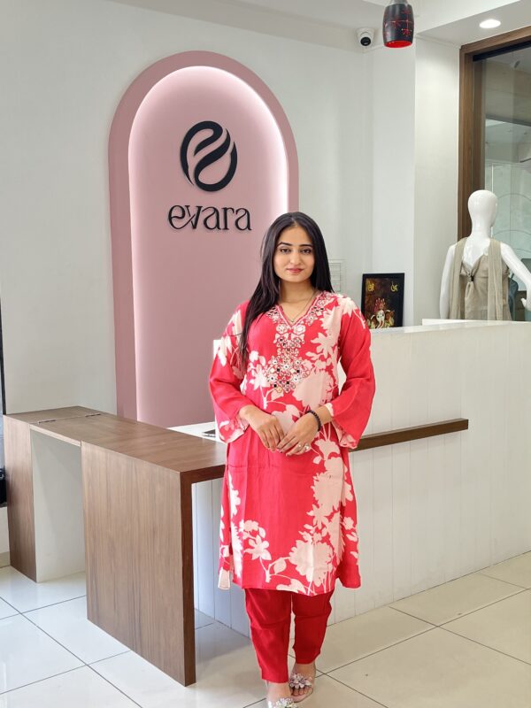Muslin print 2-piece set with pant