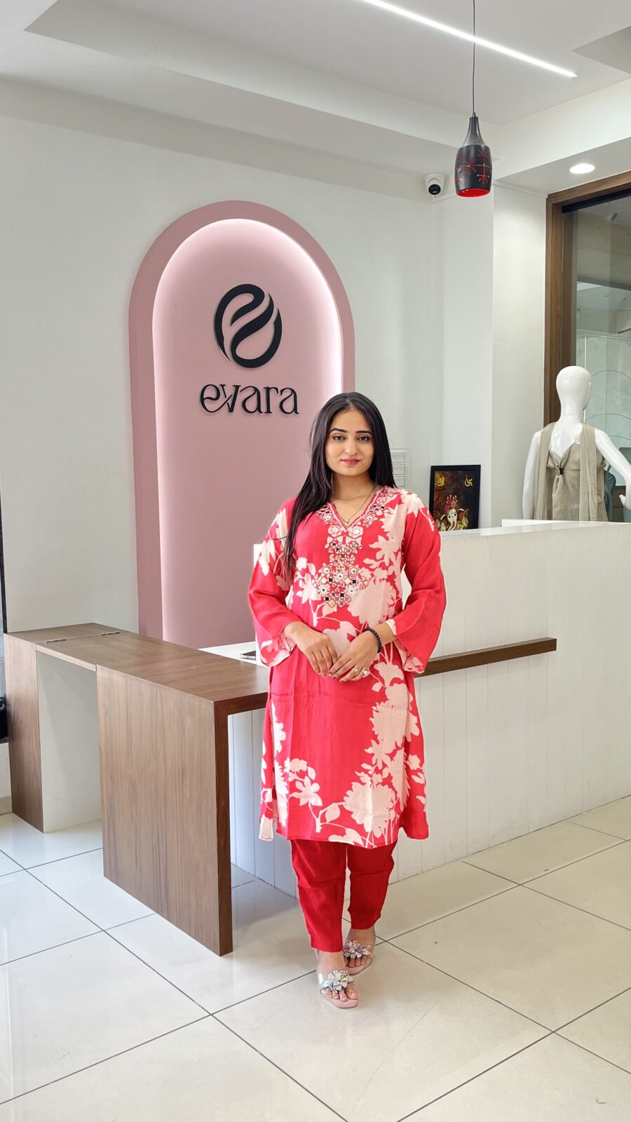 Muslin print 2-piece set with pant