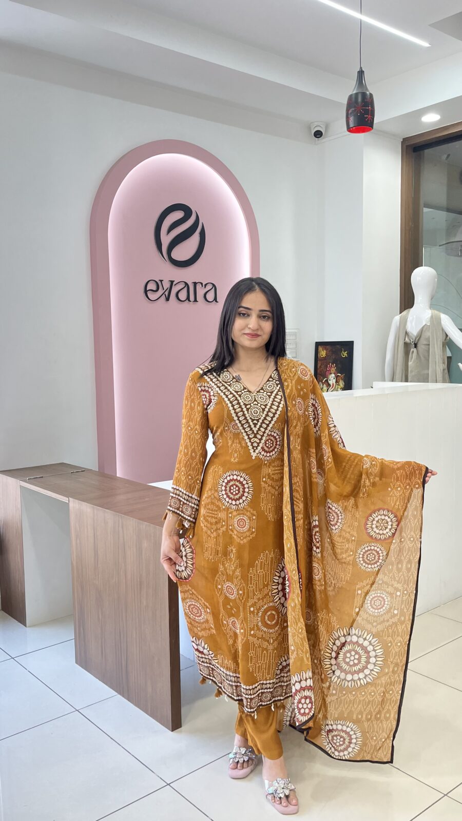 Mustard Heritage Suit Set - Image 2