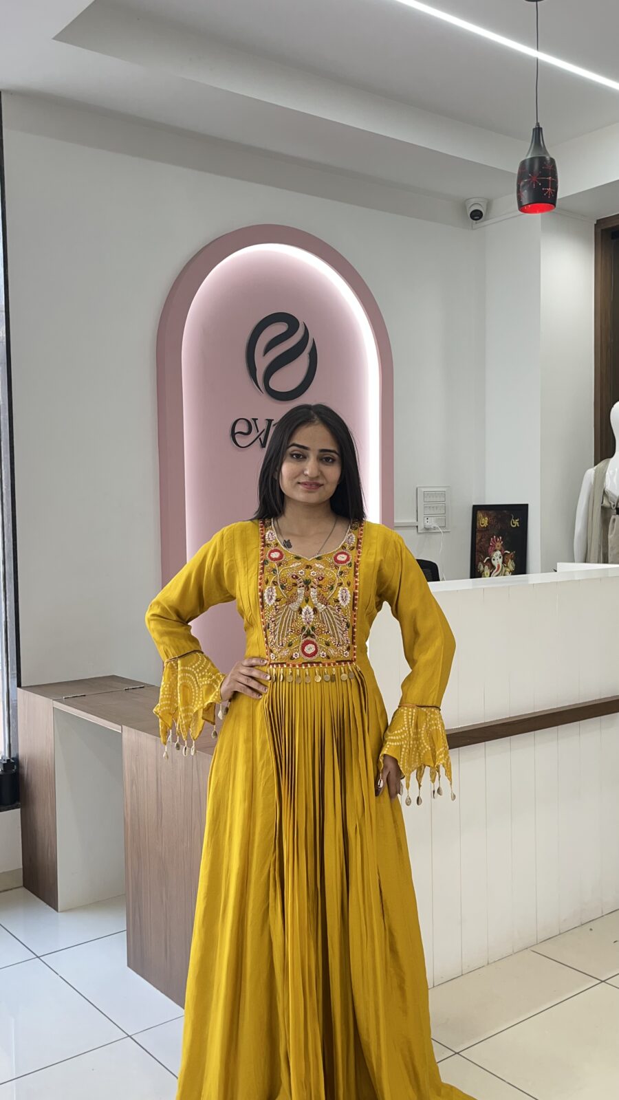 One-Piece with embroidery work on choli - Image 2
