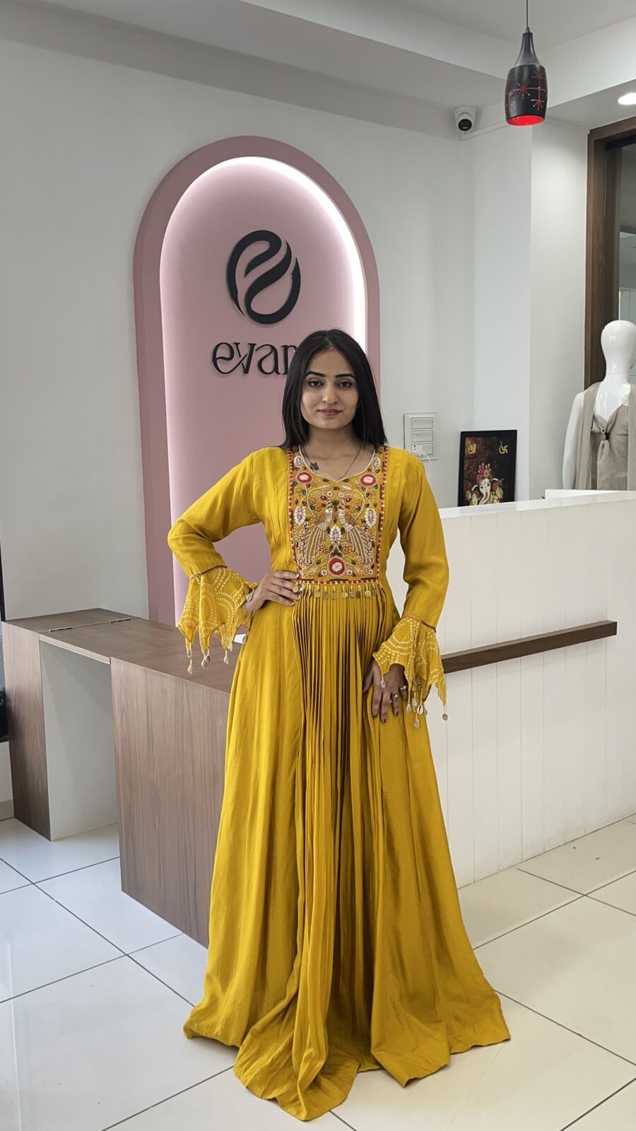 One-Piece with embroidery work on choli - Image 3