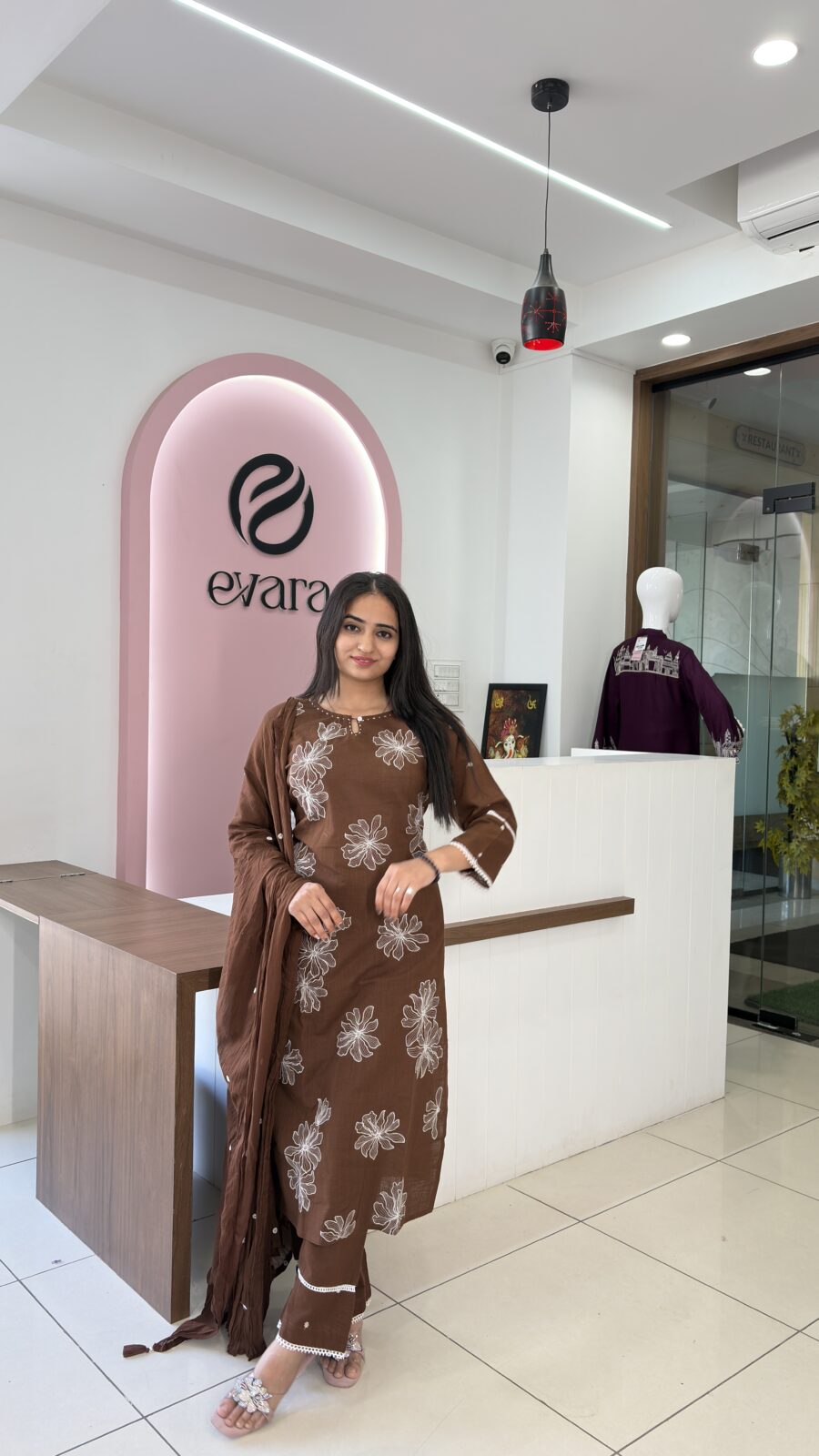 Cotton Embroidered 3-Piece Ensemble - Image 2