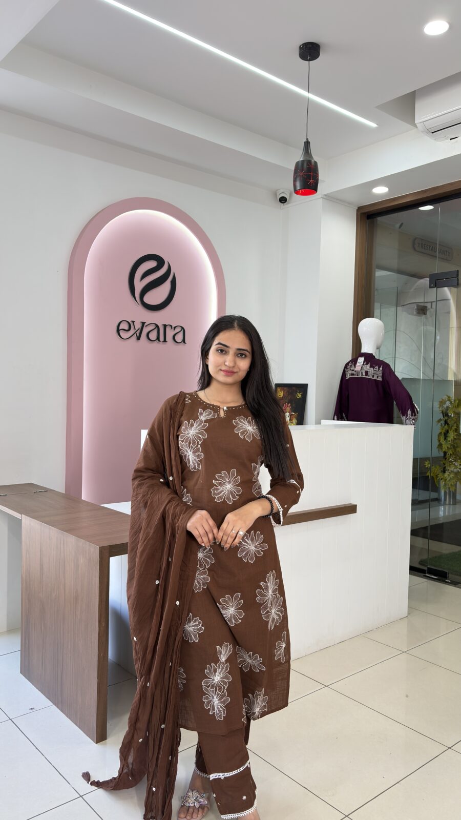 Cotton Embroidered 3-Piece Ensemble