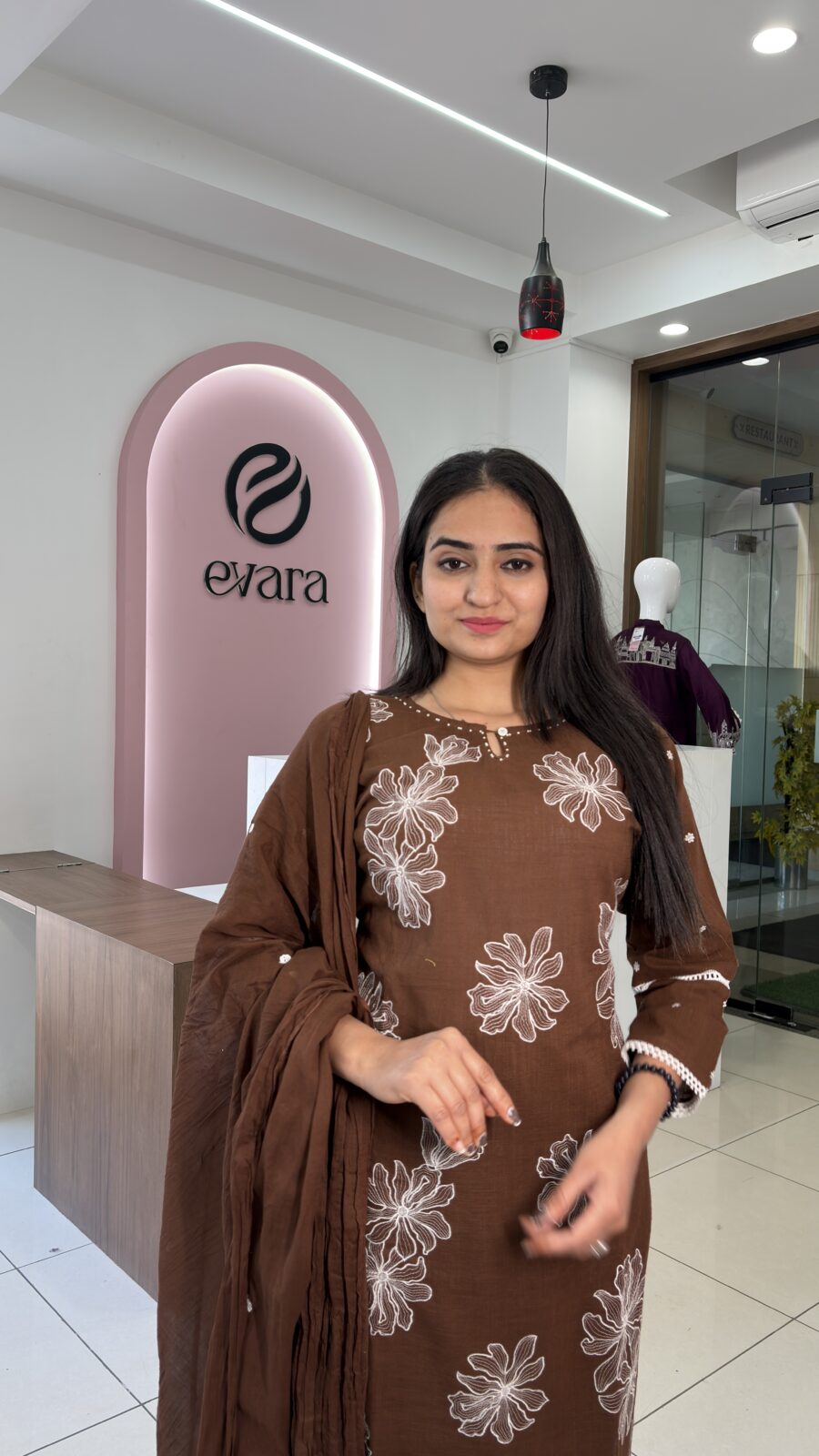 Cotton Embroidered 3-Piece Ensemble - Image 3