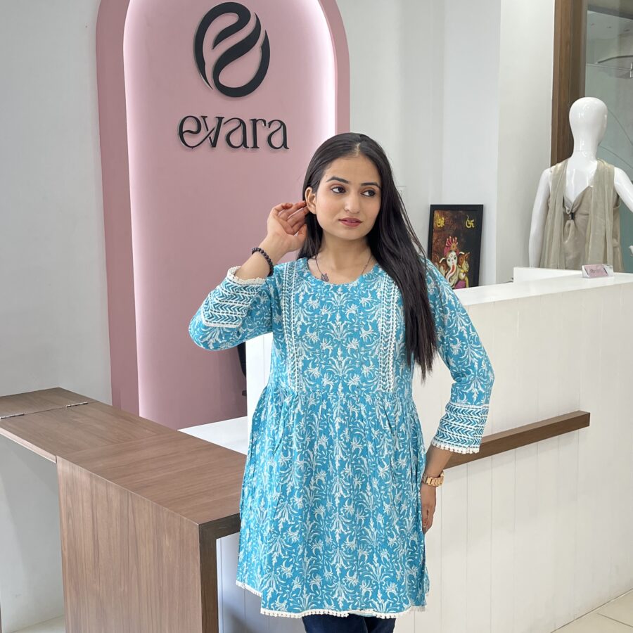 Cotton Mirror Work Tunic