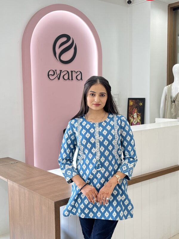Cotton Ekkat Mirror Work Tunic