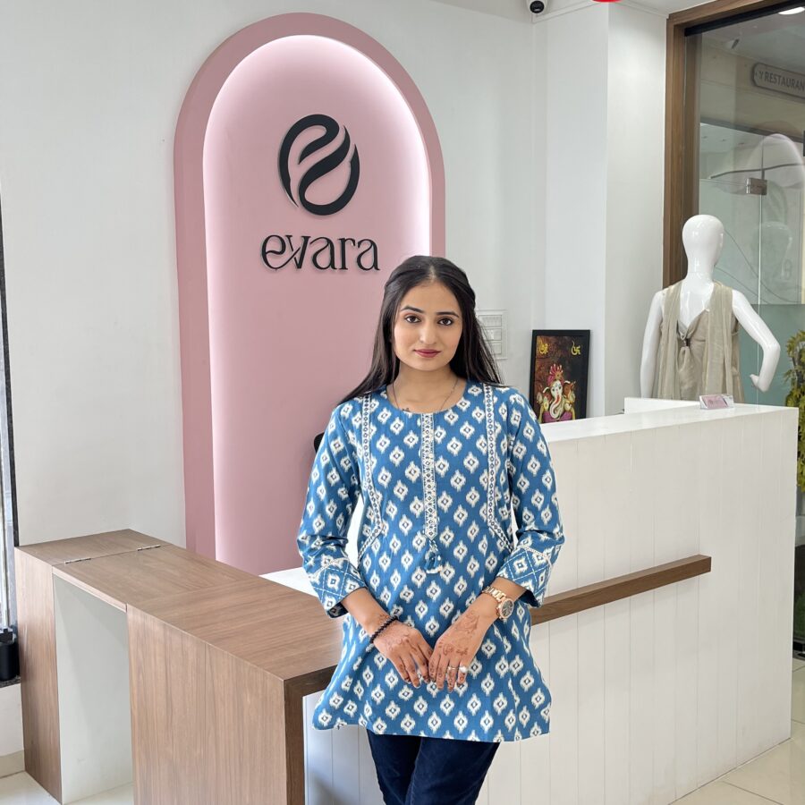 Cotton Ekkat Mirror Work Tunic