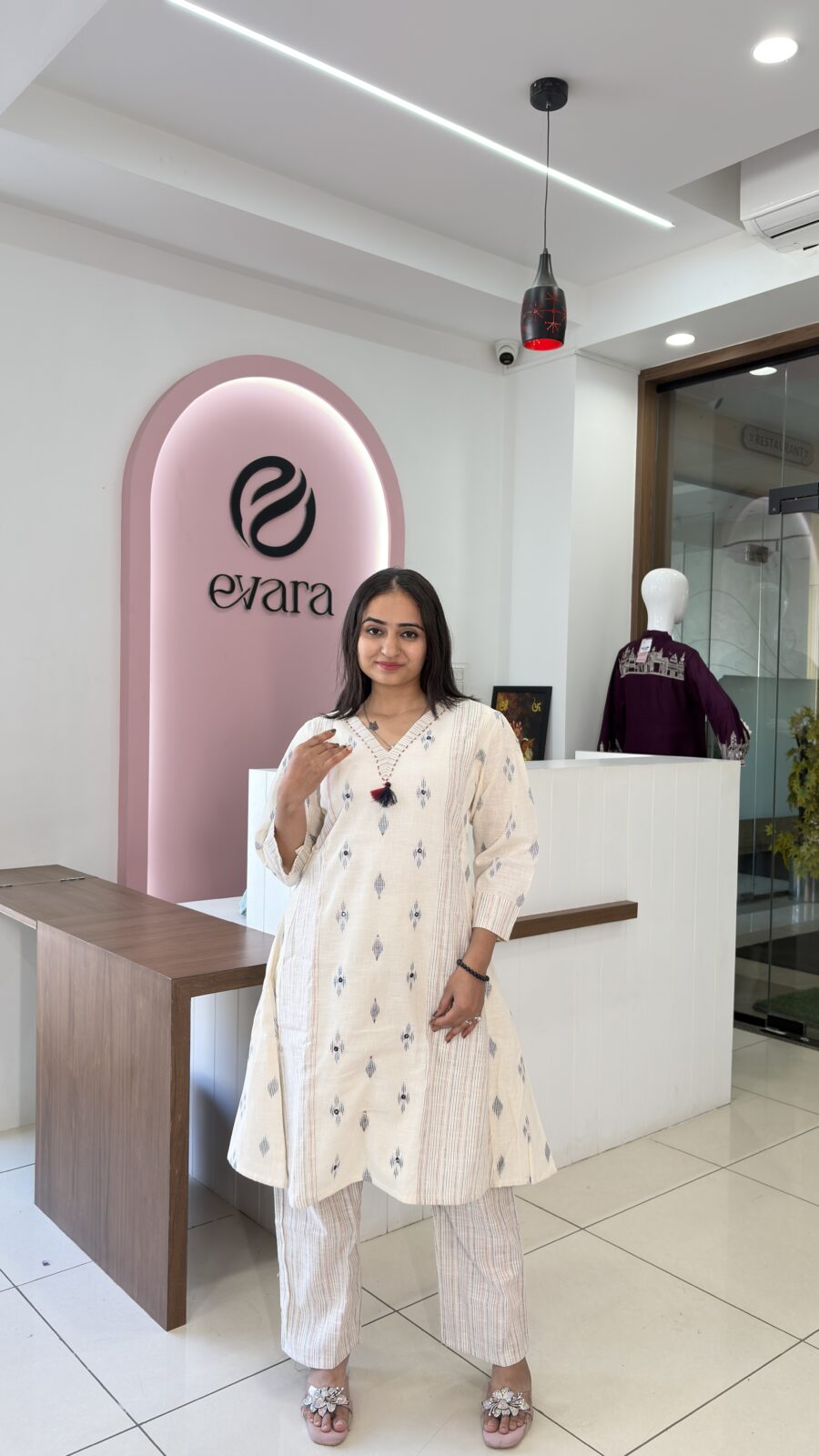 Cotton 2-Piece Khadi Ekkat Set