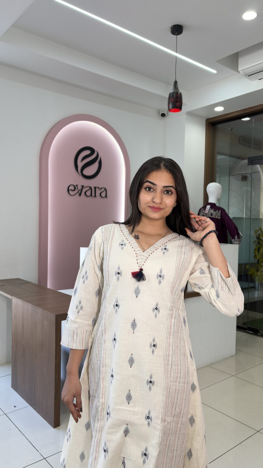 Cotton 2-Piece Khadi Ekkat Set - Image 3