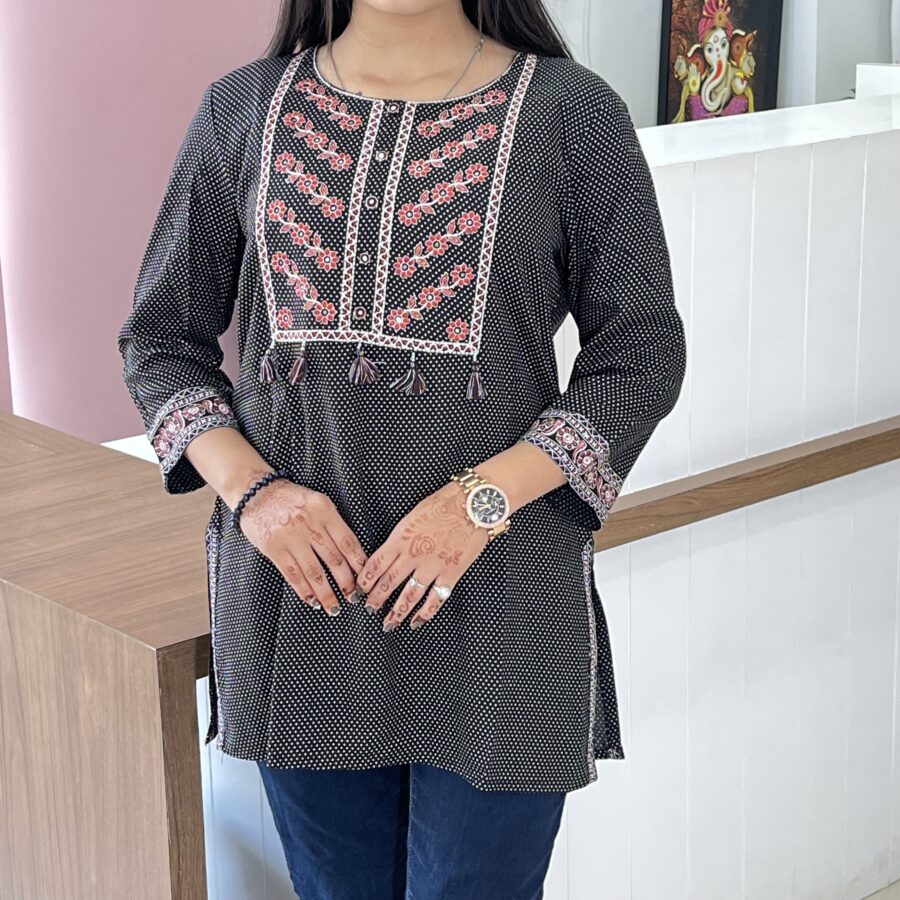 Cotton Embroidered Fumkha Tunic - Image 3