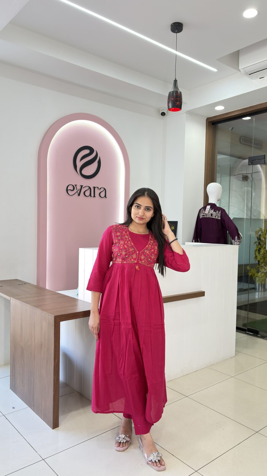 Cotton 3-Piece Long Kurti Set - Image 3