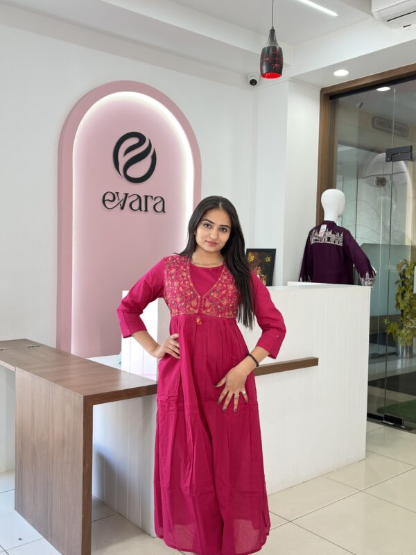 Cotton 3-Piece Long Kurti Set