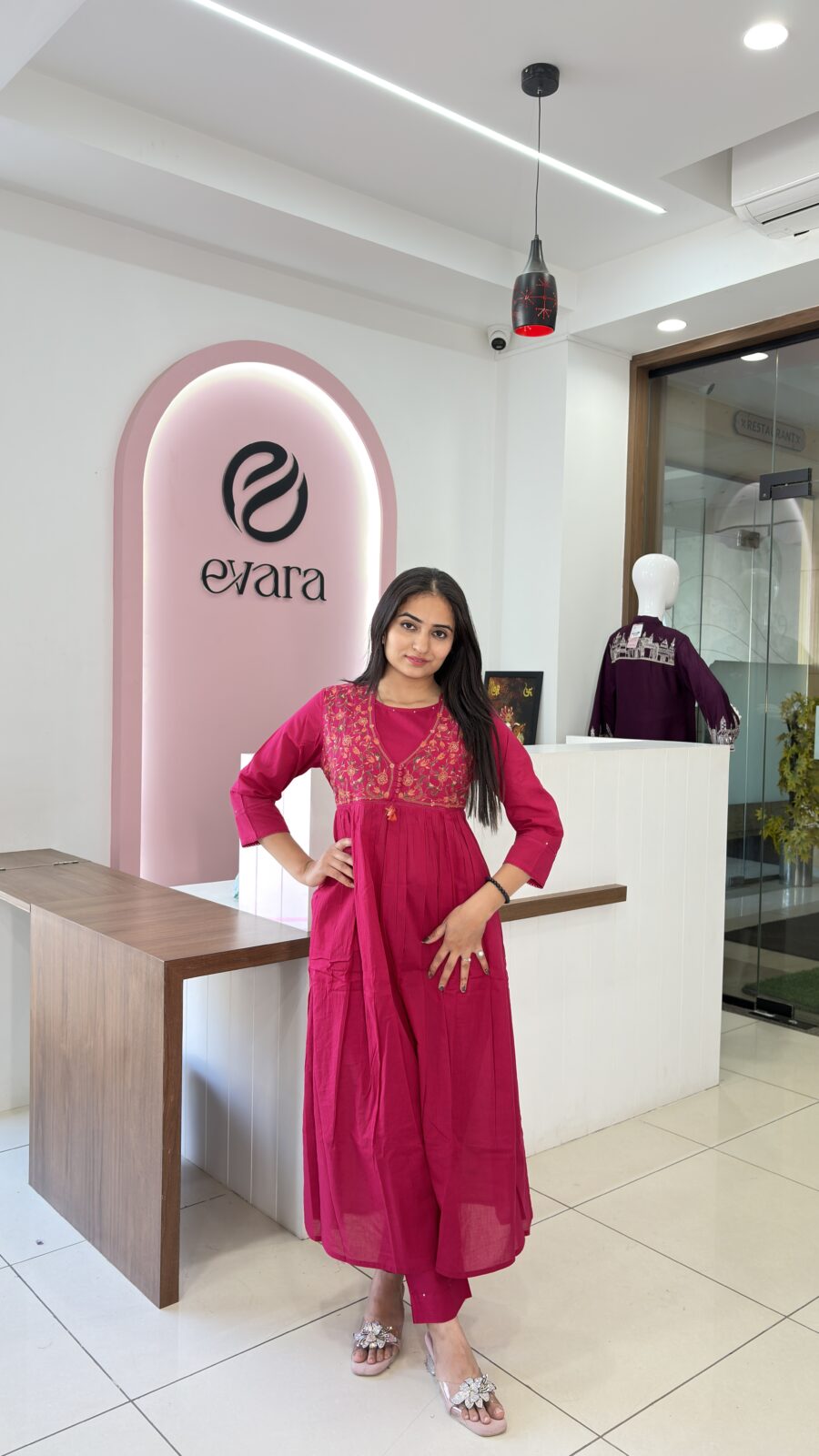 Cotton 3-Piece Long Kurti Set