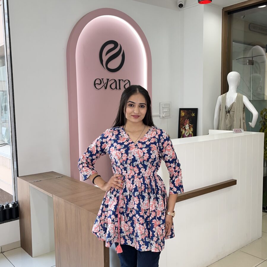 Digital Cotton Floral Tunic - Image 2