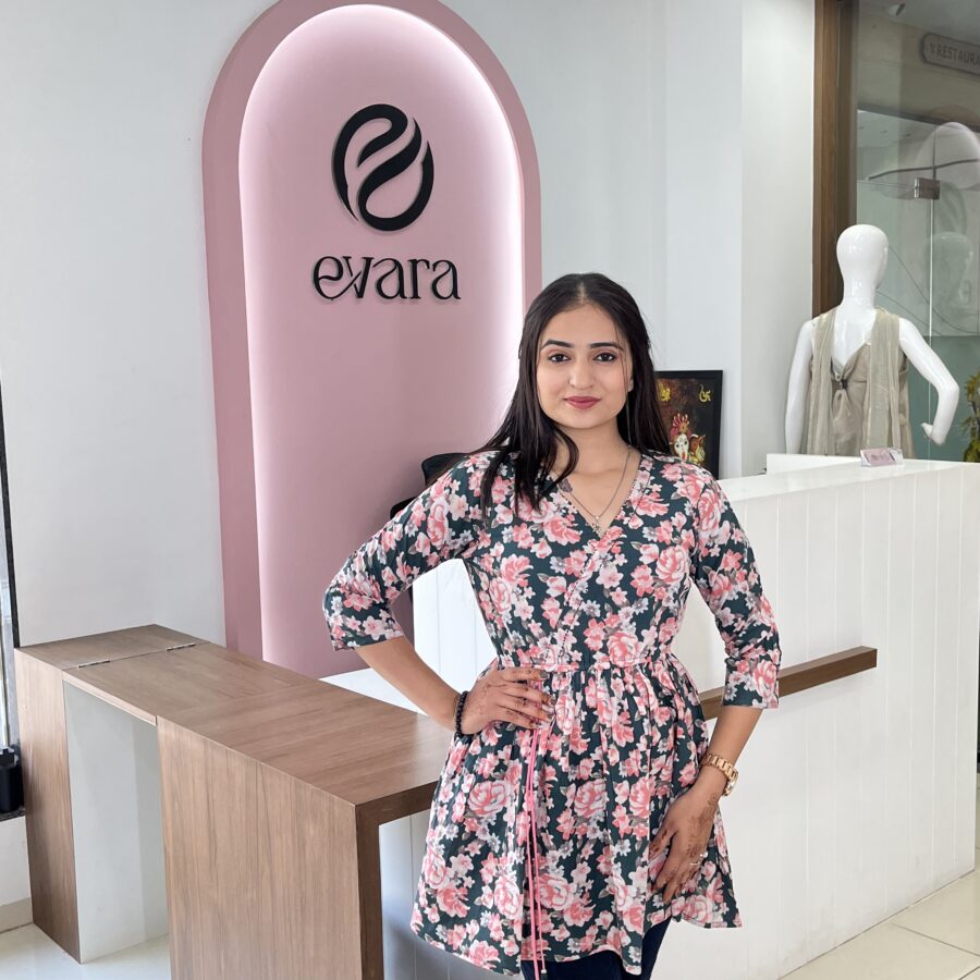 Digital Cotton Floral Tunic