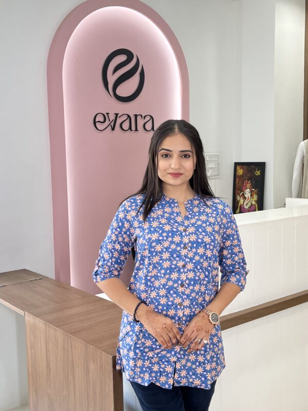 Digital Cotton Floral Tunic