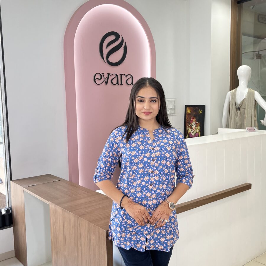 Digital Cotton Floral Tunic