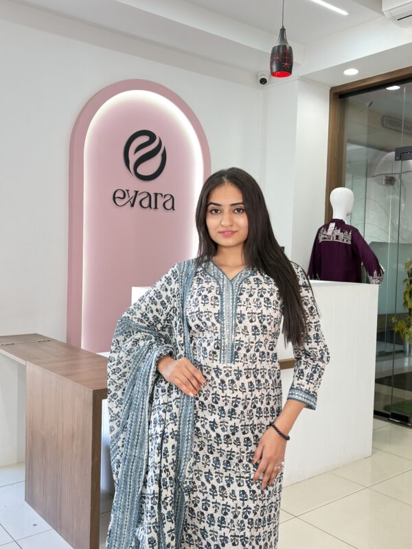 Cotton 3-Piece Straight Kurti Set