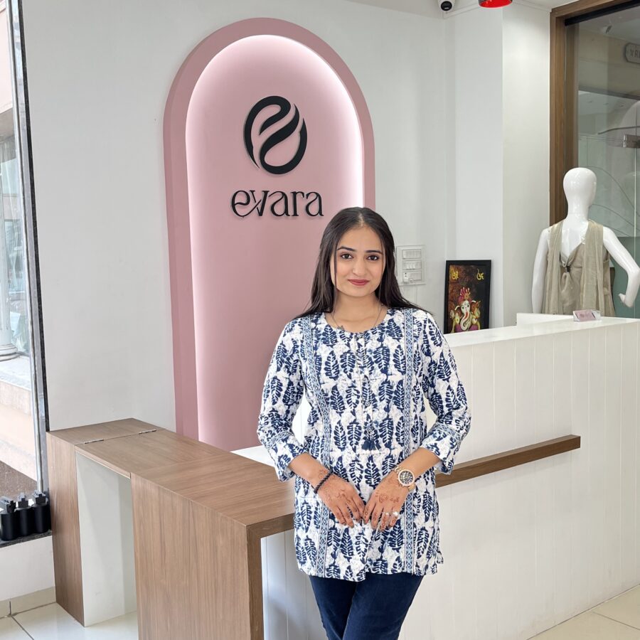 Cotton Leaf Embroidery Tunic