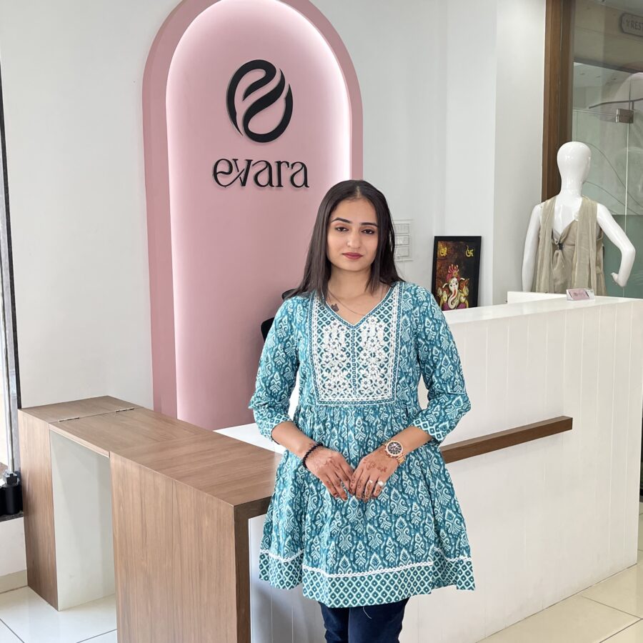 Cotton Dhaga Embroidered Tunic