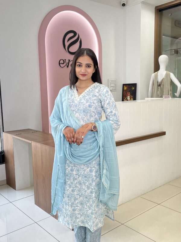 Cotton Floral 3-Piece Ensemble