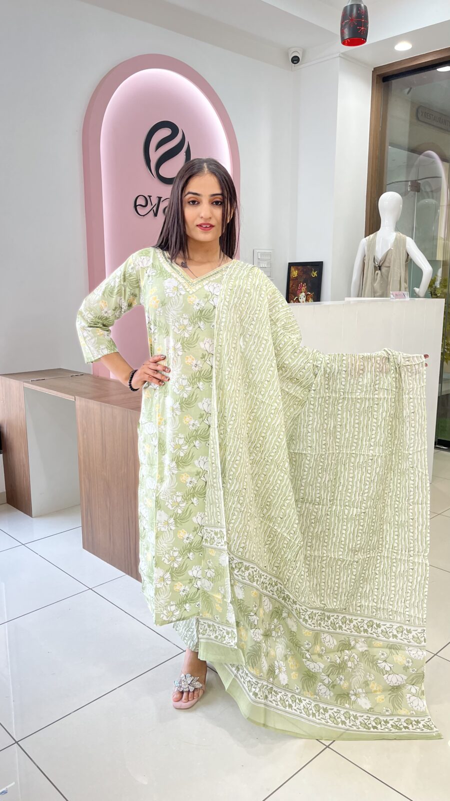 Cotton Handcrafted 3-Piece Ensemble - Image 3