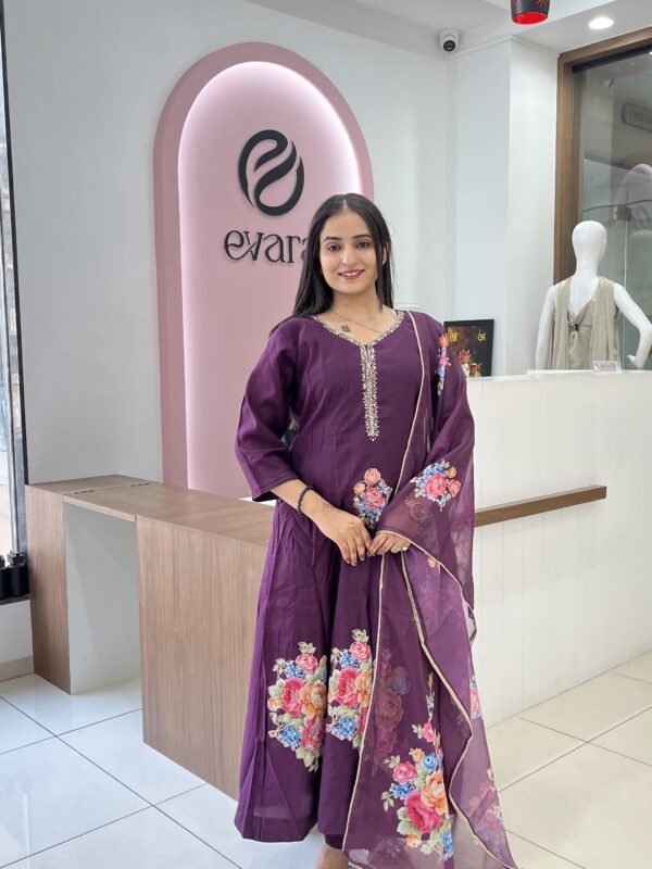 Anarkali Patchwork 3-Piece Set