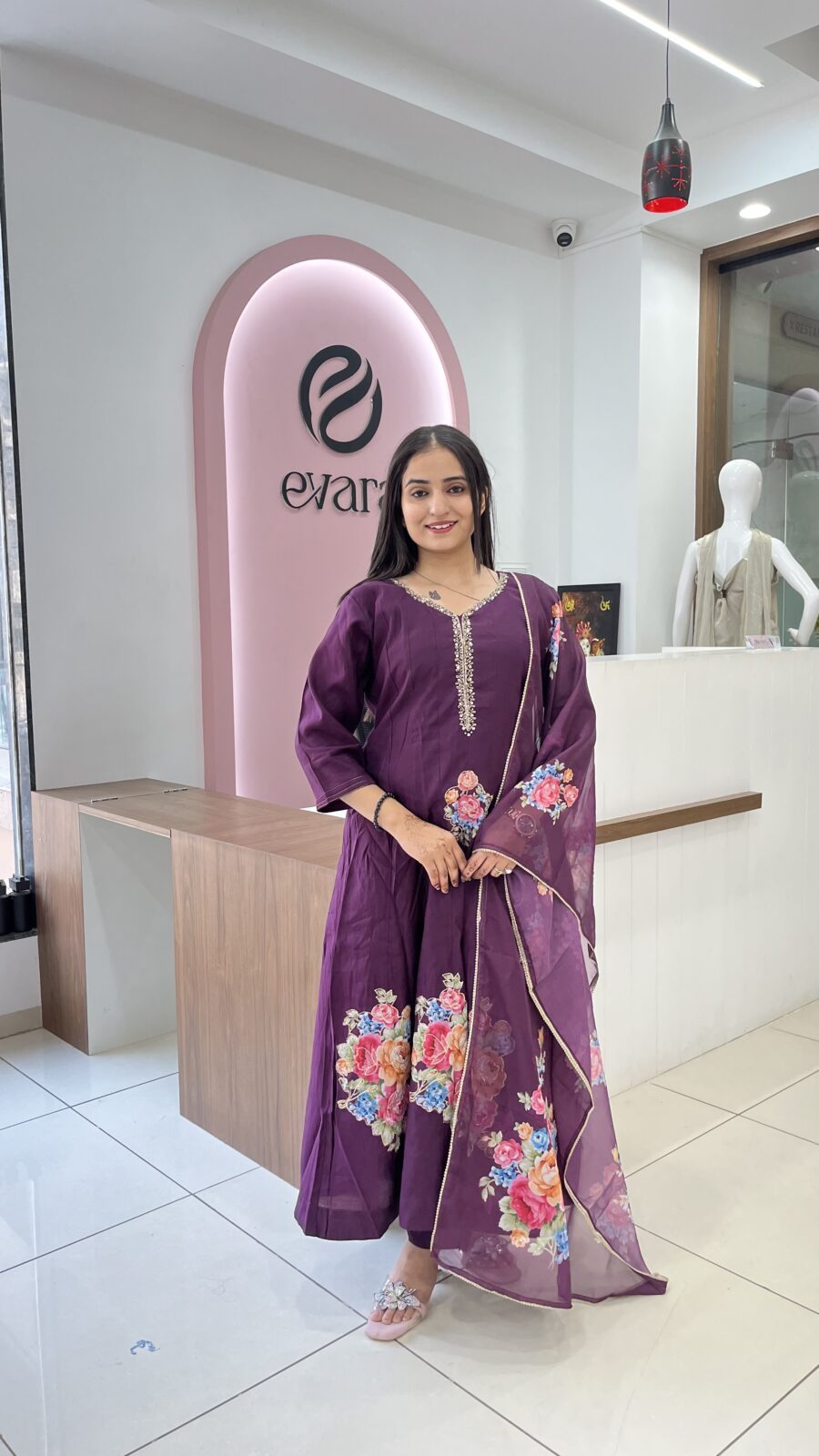Anarkali Patchwork 3-Piece Set