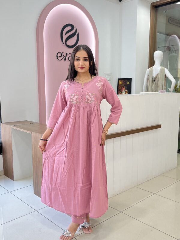 Cotton Embroidered 2-Piece Ensemble