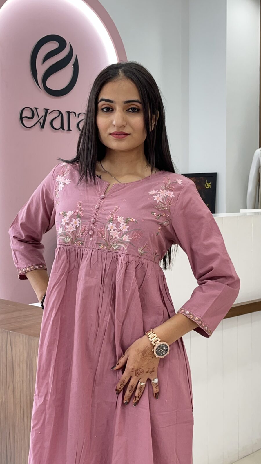 Cotton Embroidered 2-Piece Ensemble - Image 3