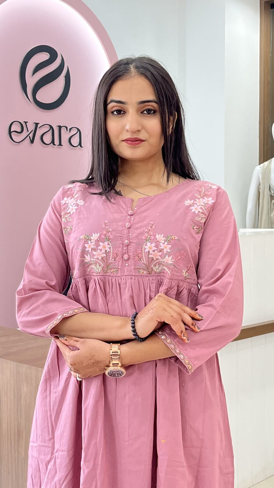 Cotton Embroidered 2-Piece Ensemble - Image 2
