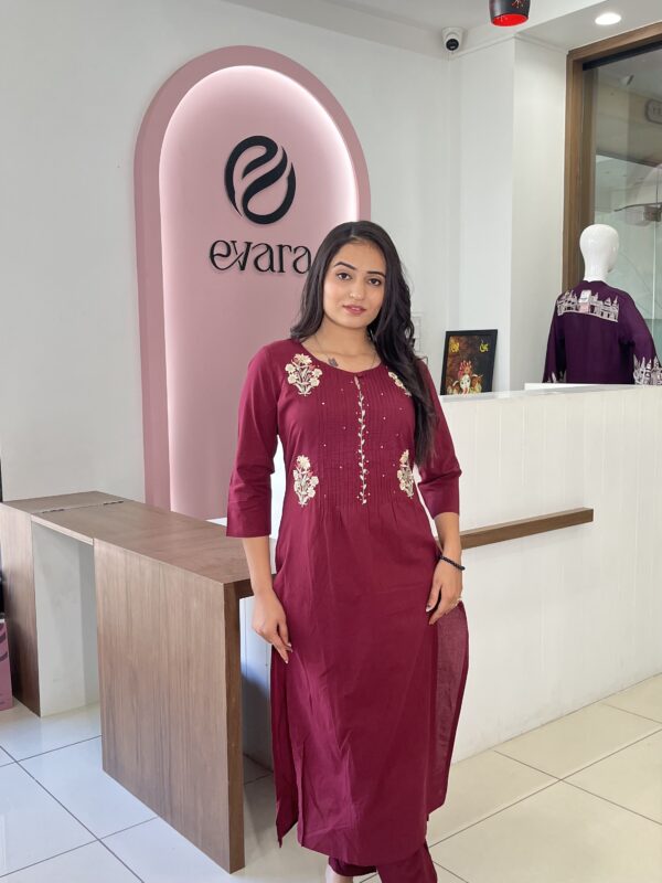 Cotton 2-Piece Pleated Elegance Set