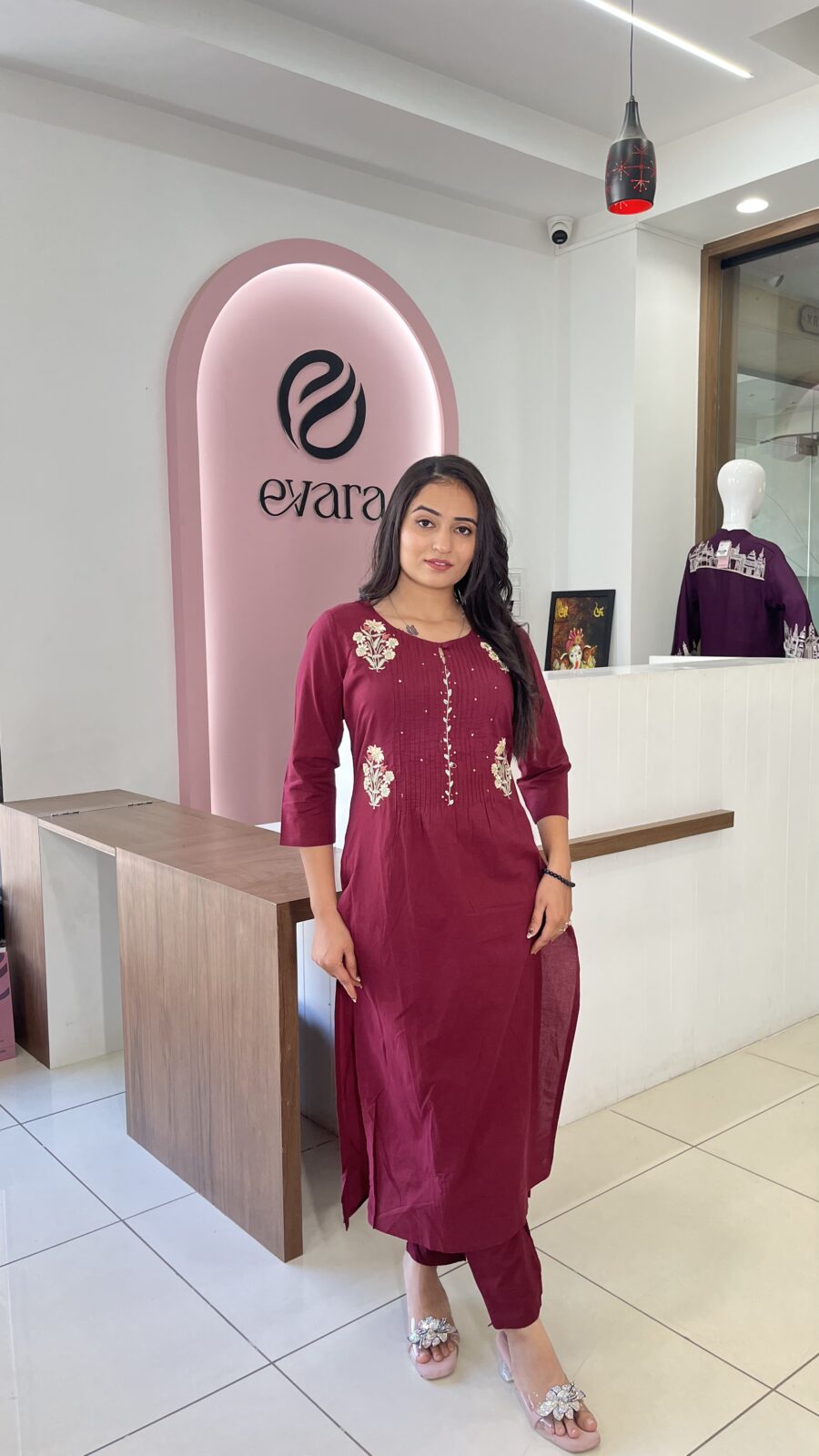 Cotton 2-Piece Pleated Elegance Set