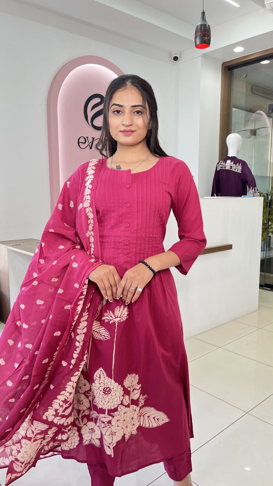 Cotton Mul 3-Piece Floral Elegance Set