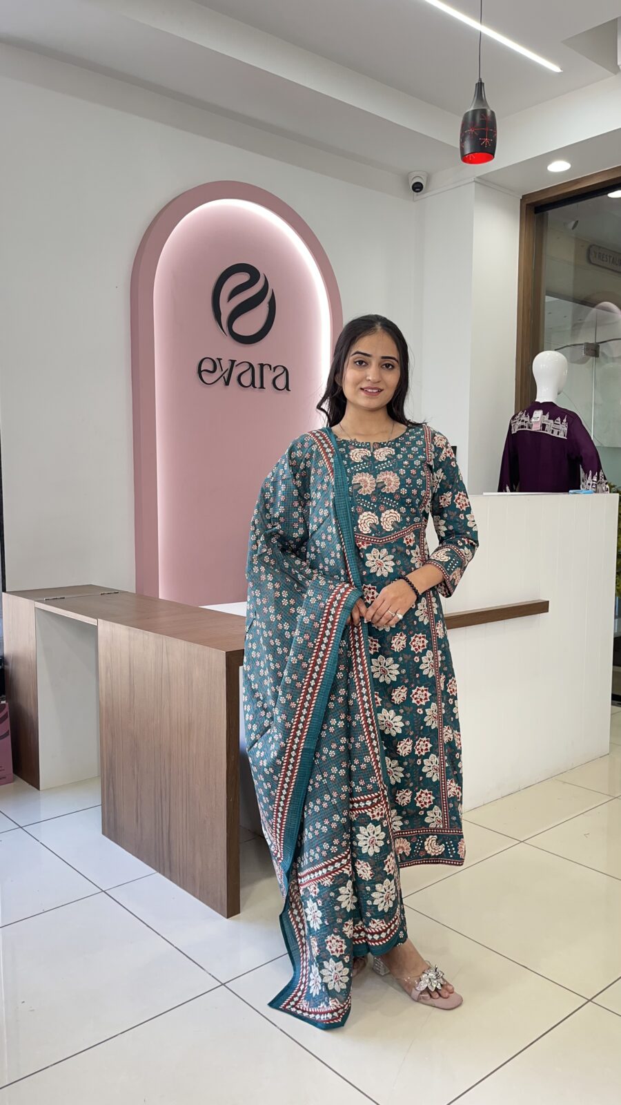 Verdant Grace – Jaipuri Cotton Floral Trio