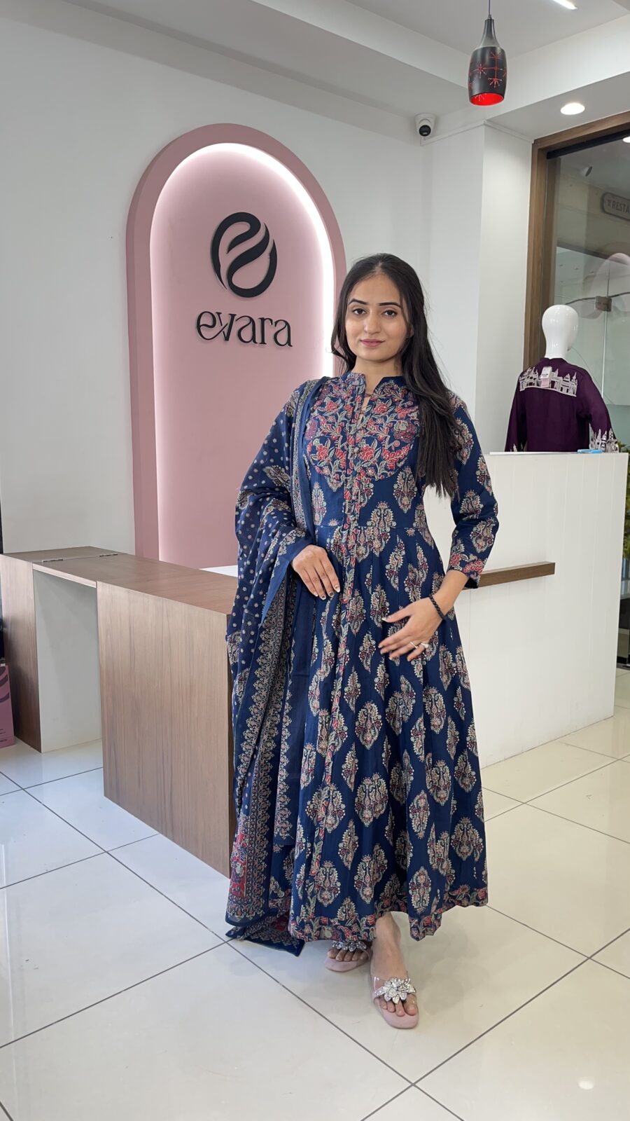 Cotton 2-Piece Anarkali Charm Set - Image 2
