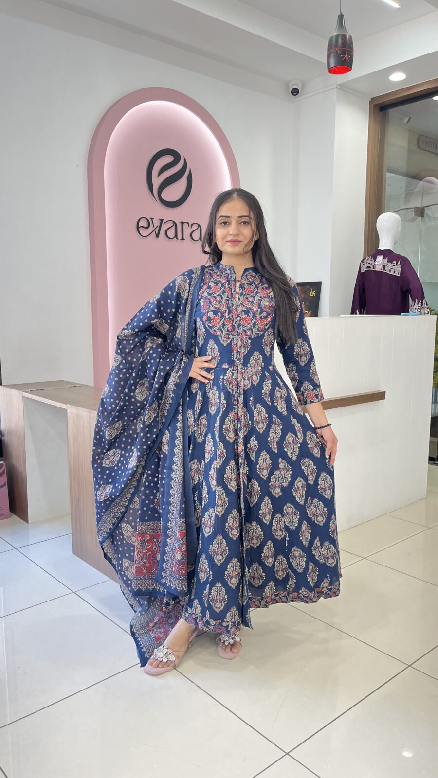 Cotton 2-Piece Anarkali Charm Set