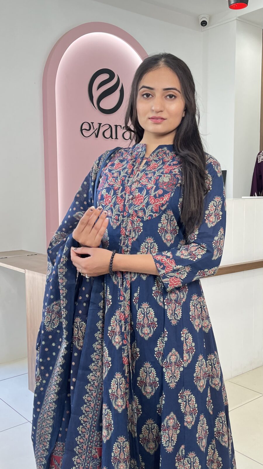 Cotton 2-Piece Anarkali Charm Set - Image 3